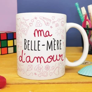 Mug “Belle-mère d’amour” – Cadeau pour anniversaire : belle mère